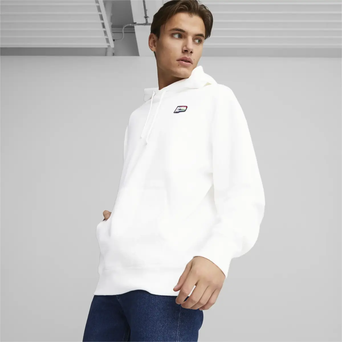 Puma DOWNTOWN PRIDE Hoodie Beyaz Unisex Sweatshirt