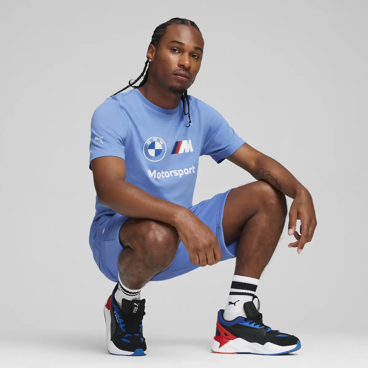 Puma BMW MMS ESS Logo Tee Mavi Erkek T-Shirt