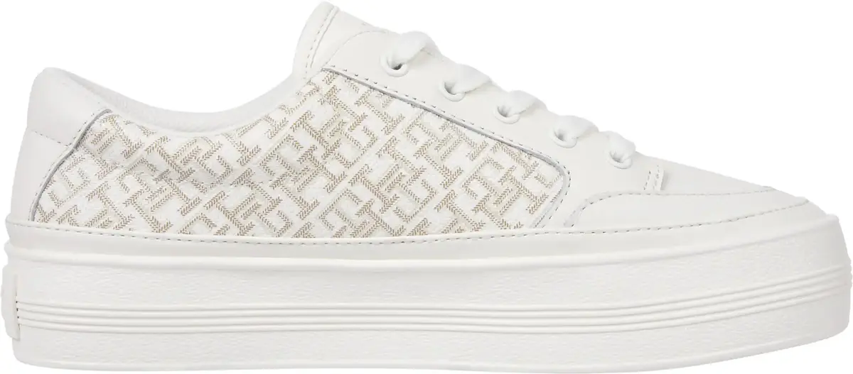 Tommy Hilfiger VULC LEATHER SNEAKER, Z00 Krem Kadın Spor Ayakkabı & Sneaker