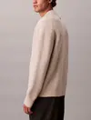 Calvin Klein LS BOMBER CASHMERE Bej Erkek Kaşmir Karışımlı Fermuarlı Ceket