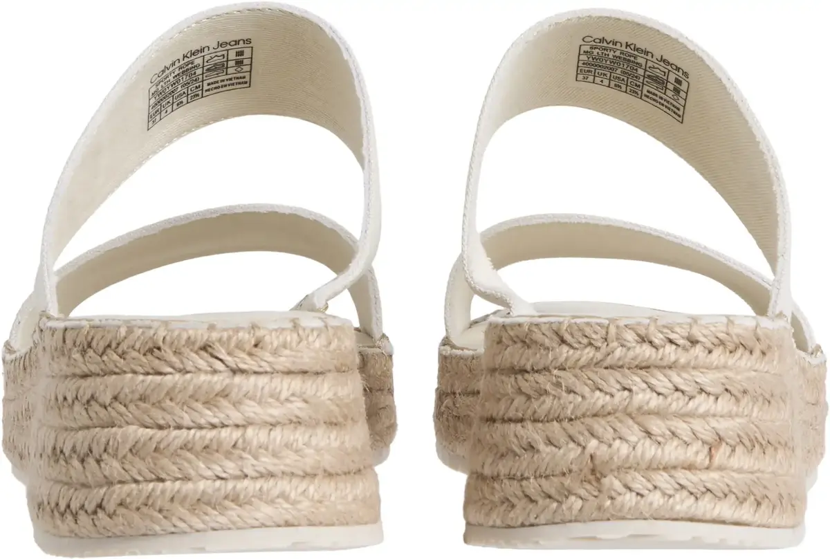 Calvin Klein SPORTY ROPE MG LTH W, AEO Krem Kadın Terlik