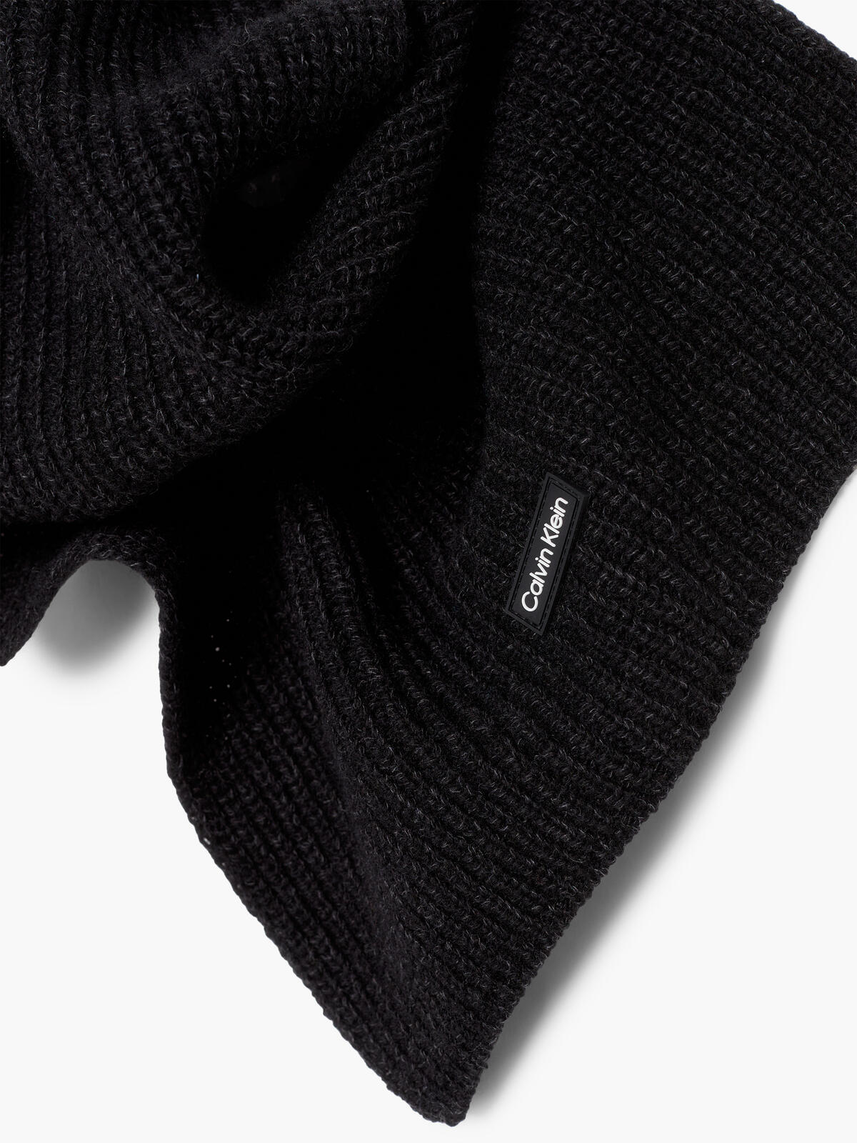 Calvin Klein DADDY WOOL KNIT SCAR Erkek Siyah Atkı