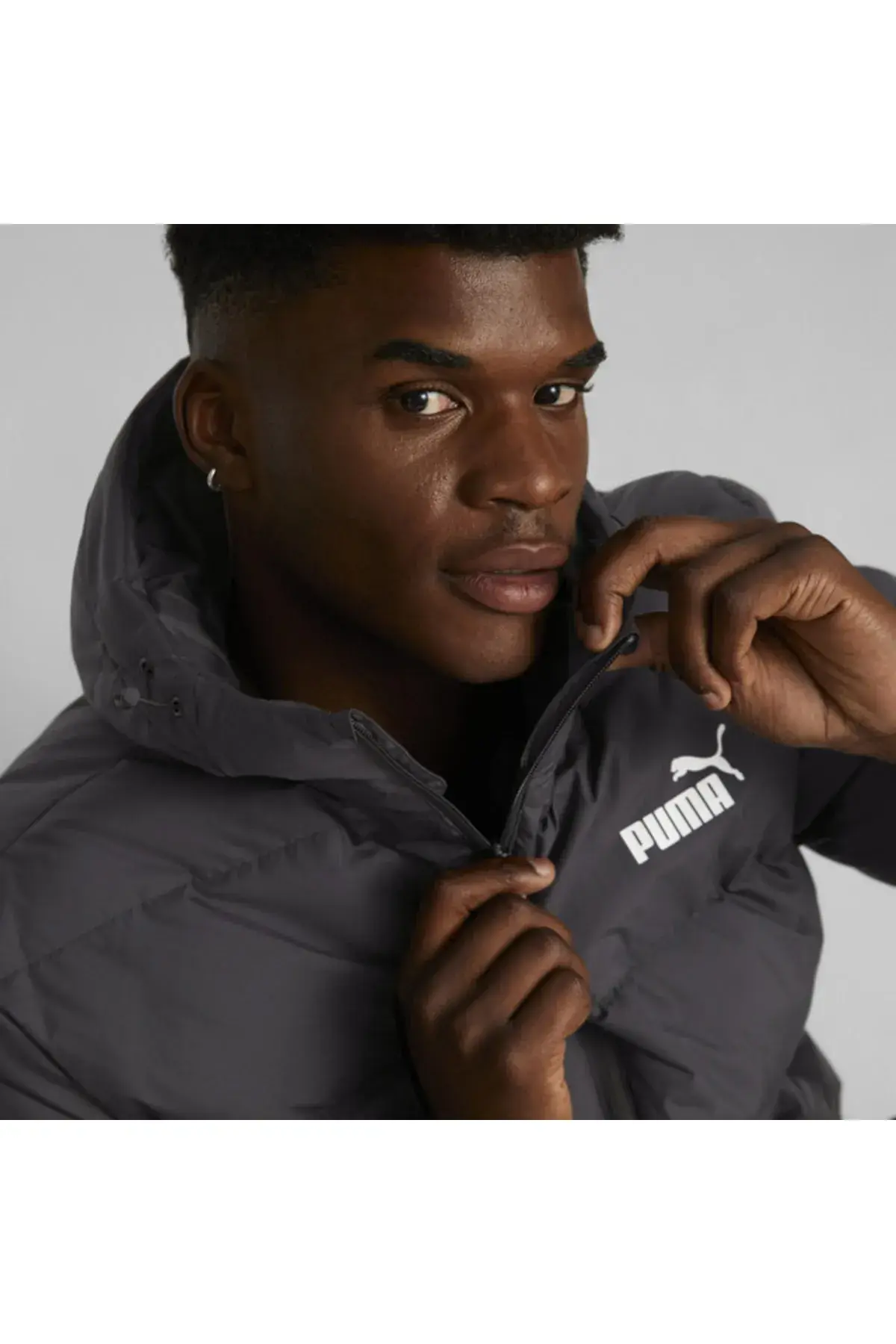 Puma Hooded Down Puffer Siyah Erkek Şişme Mont