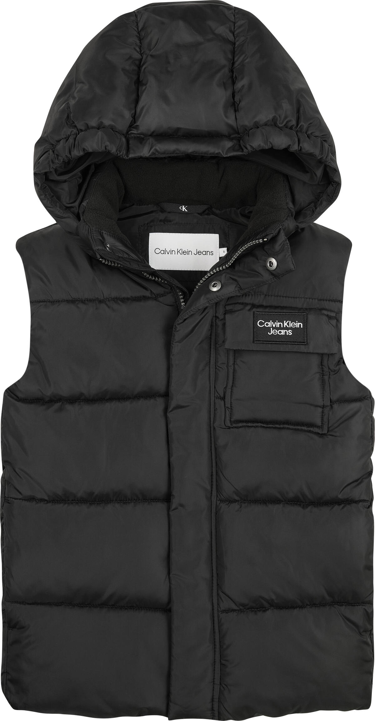 Calvin Klein HOODED PUFFER VEST Erkek Siyah Yelek