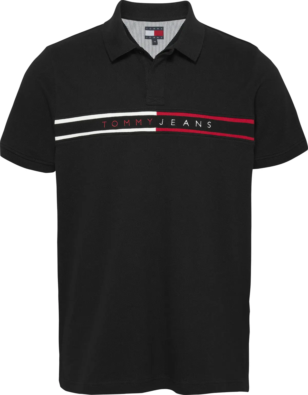 Tommy Hilfiger TJM SLIM CHEST FLAG, BDS Siyah Erkek T-Shirt & Polo