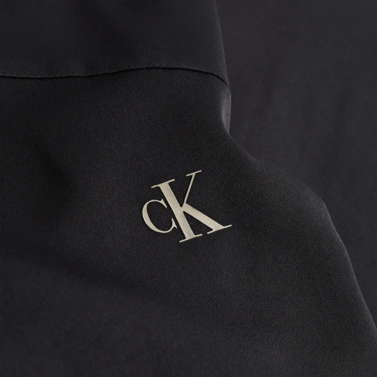 Calvin Klein BUTTON THROUGH SLIP Kadın Siyah Elbise