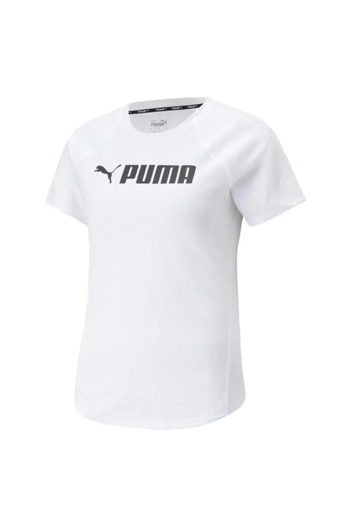 Puma Fit Logo Tee Beyaz Kadın Koşu Ve Performans T-Shirt