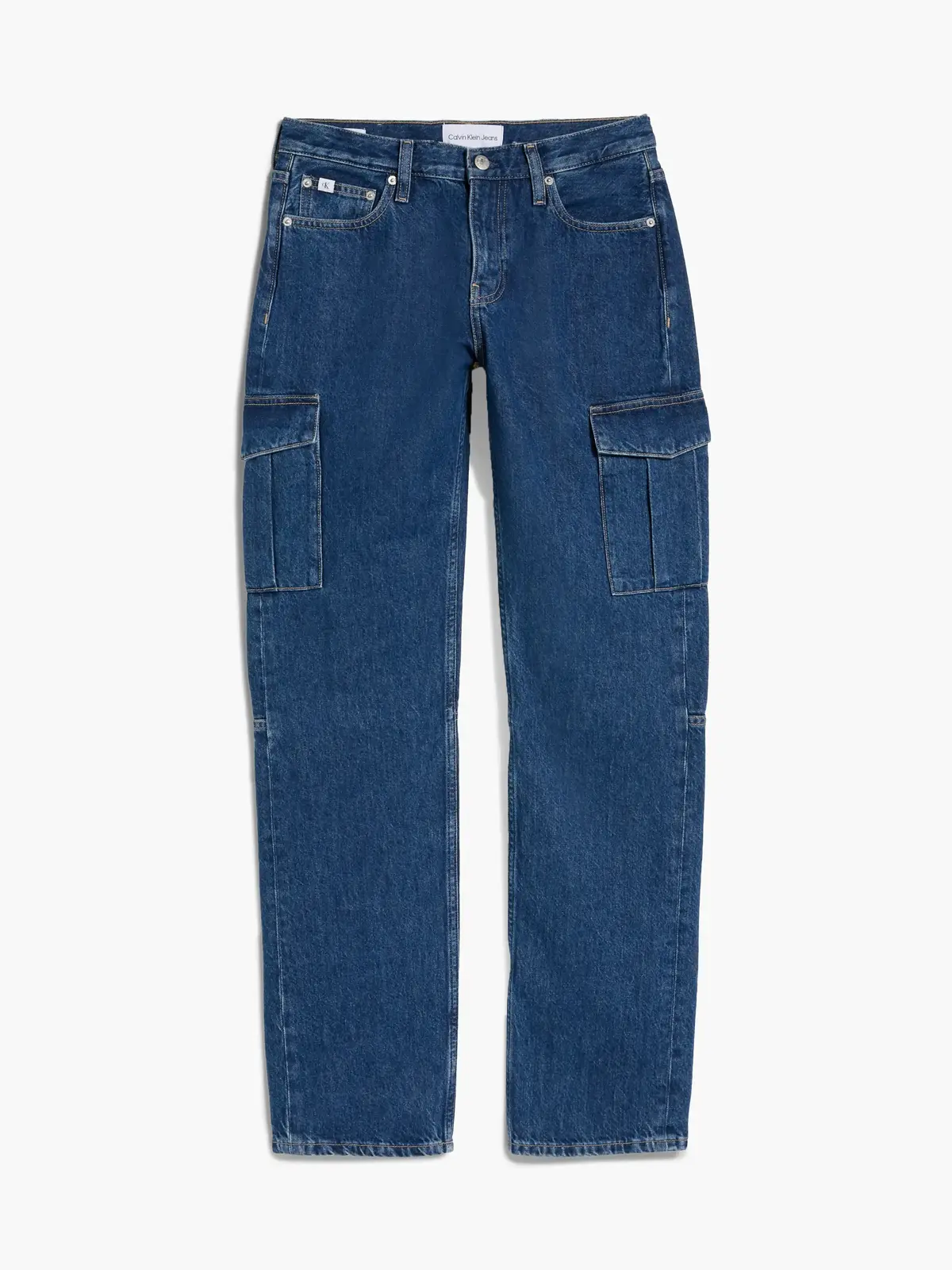 Calvin Klein LOW RISE STRAIGHT UT Kadın Mavi Kot Pantolon