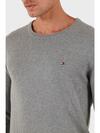 Tommy Hilfiger CORE ESSENTIAL COTTO Erkek Gri Kazak