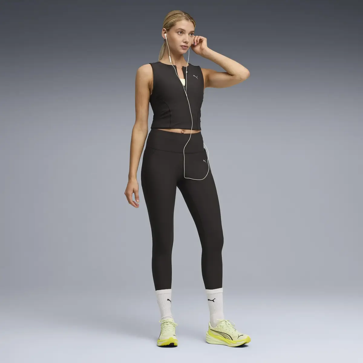 Puma W DREAMRUN 7/8th Tight Siyah Kadın Tayt
