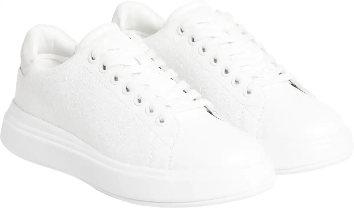 Calvin Klein CUPSOLE LACE UP MONO, 0LB Beyaz Kadın Spor Ayakkabı & Sneaker