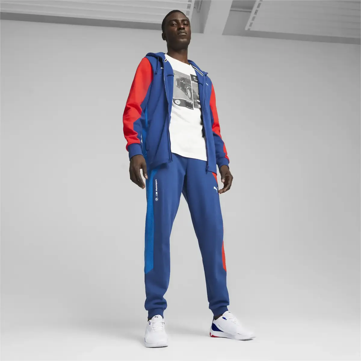 Puma BMW MMS Hdd Sweat Jacket Mavi Erkek Fermuarlı Hoodie