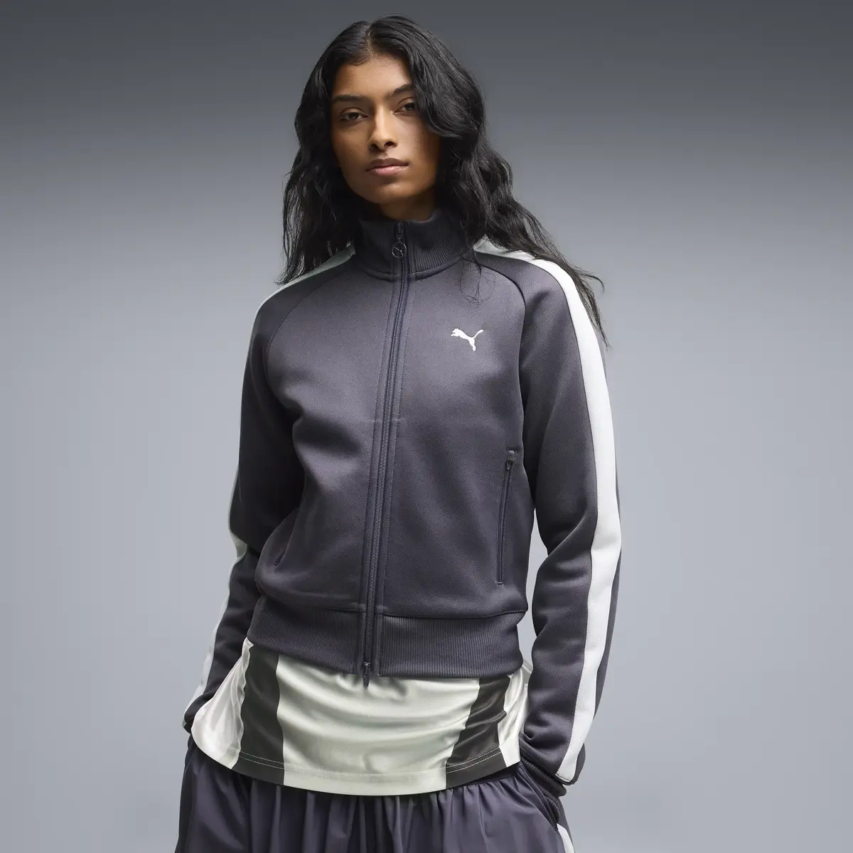 Puma T7 Jacket Gri Kadın Ceket