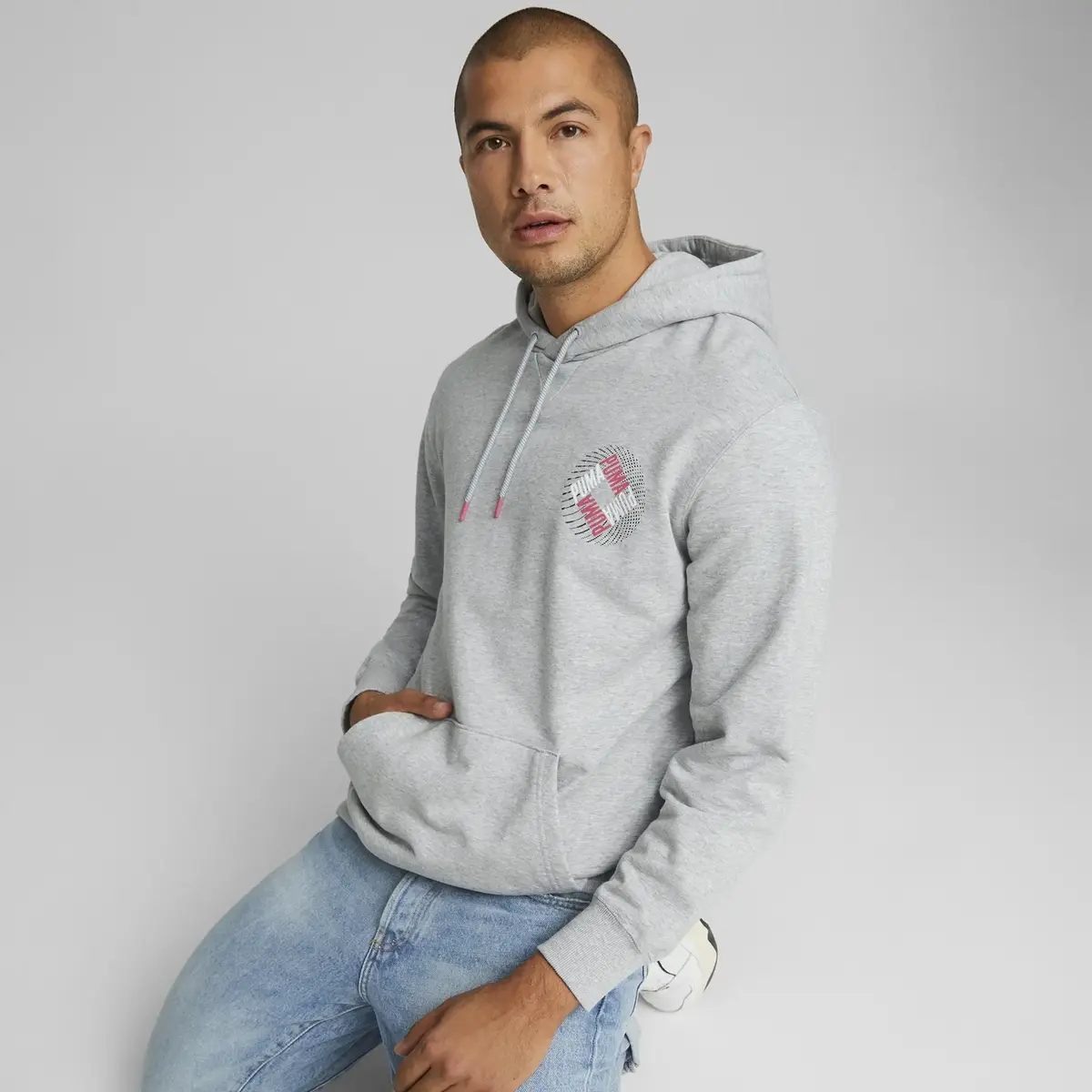 Puma Swxp Graphic Hoodie Gri Erkek Hoodie