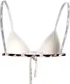 Calvin Klein TRIANGLE-RP-PRINT Kadın Kahverengi Bikini Üstü