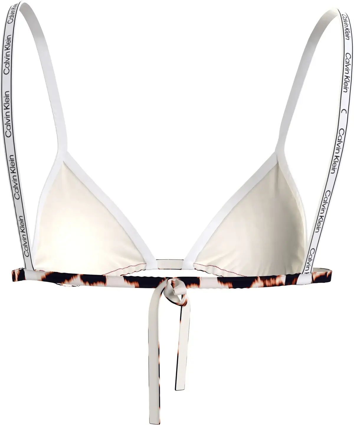 Calvin Klein TRIANGLE-RP-PRINT Kadın Kahverengi Bikini Üstü