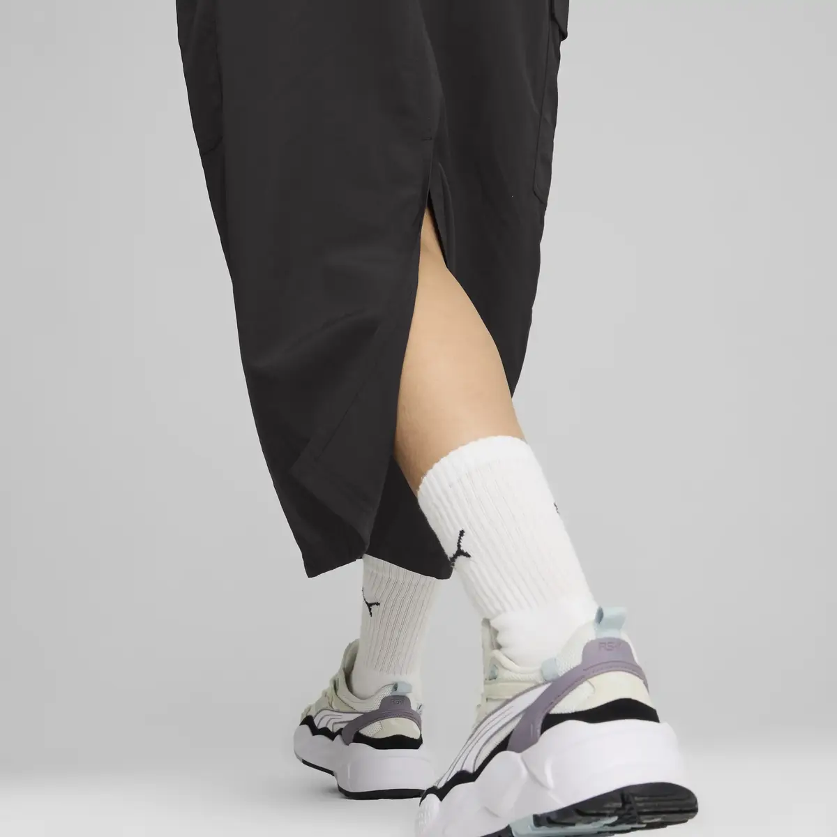 Puma DOWNTOWN Cargo Midi Skirt Siyah Kadın Etek
