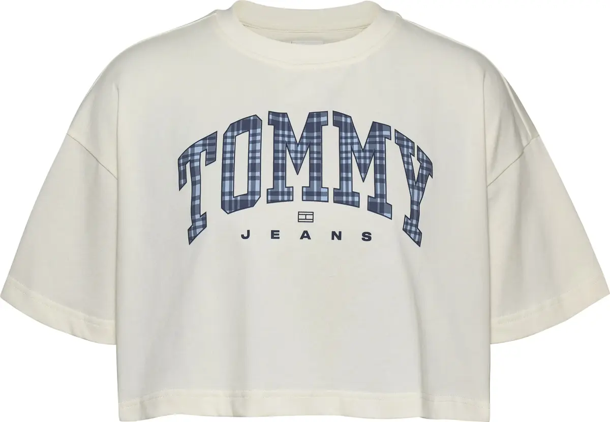 Tommy Hilfiger TJW OVS CRP PREP EXP Kadın Beyaz T-Shirt