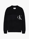 Calvin Klein INTARSIA CHEST MONOG Erkek Siyah Kazak