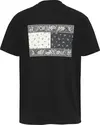 Tommy Hilfiger TJM REG PAISLEY FLAG, BDS Siyah Erkek T-Shirt & Polo