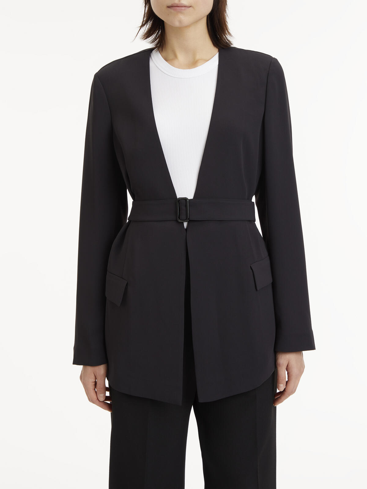 Calvin Klein STRUCTURE TWILL BLAZ Kadın Siyah Blazer