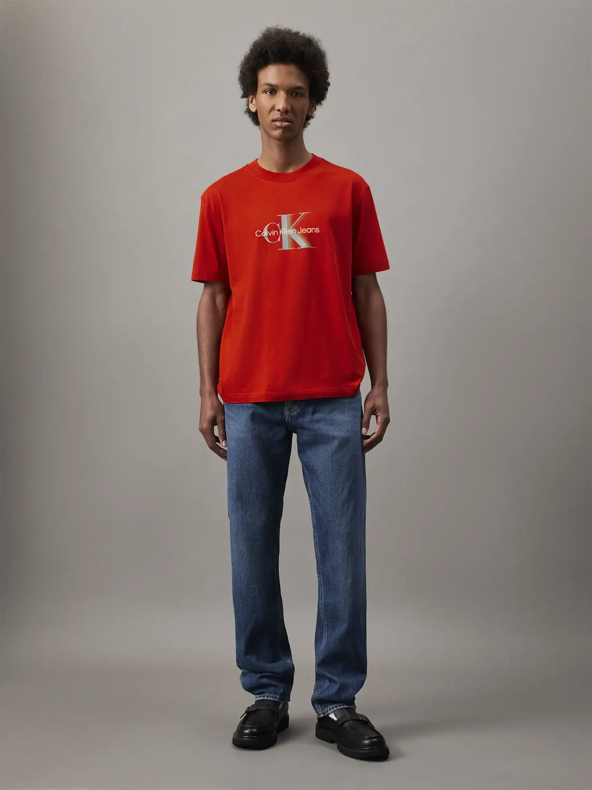 Calvin Klein MONOLOGO SHIFT TEE, XNI Kırmızı Erkek T-Shirt & Polo
