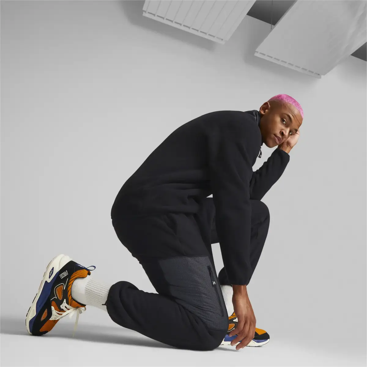 Puma SWxP Polar Fleece Pants Siyah Erkek Pantolon