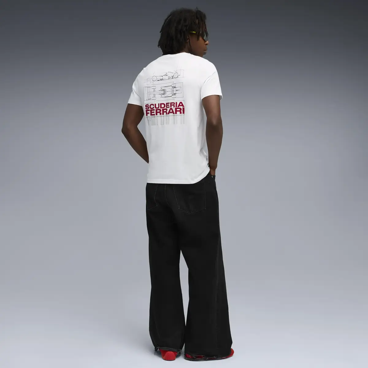 Puma Ferrari Sportswear Car G Tee Beyaz Erkek T-Shirt
