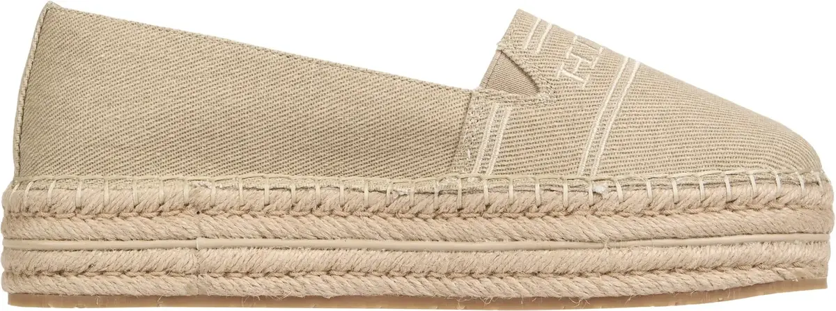 Tommy Hilfiger DENIM PLATFORM ESPAD, ACC Bej Kadın Ayakkabı