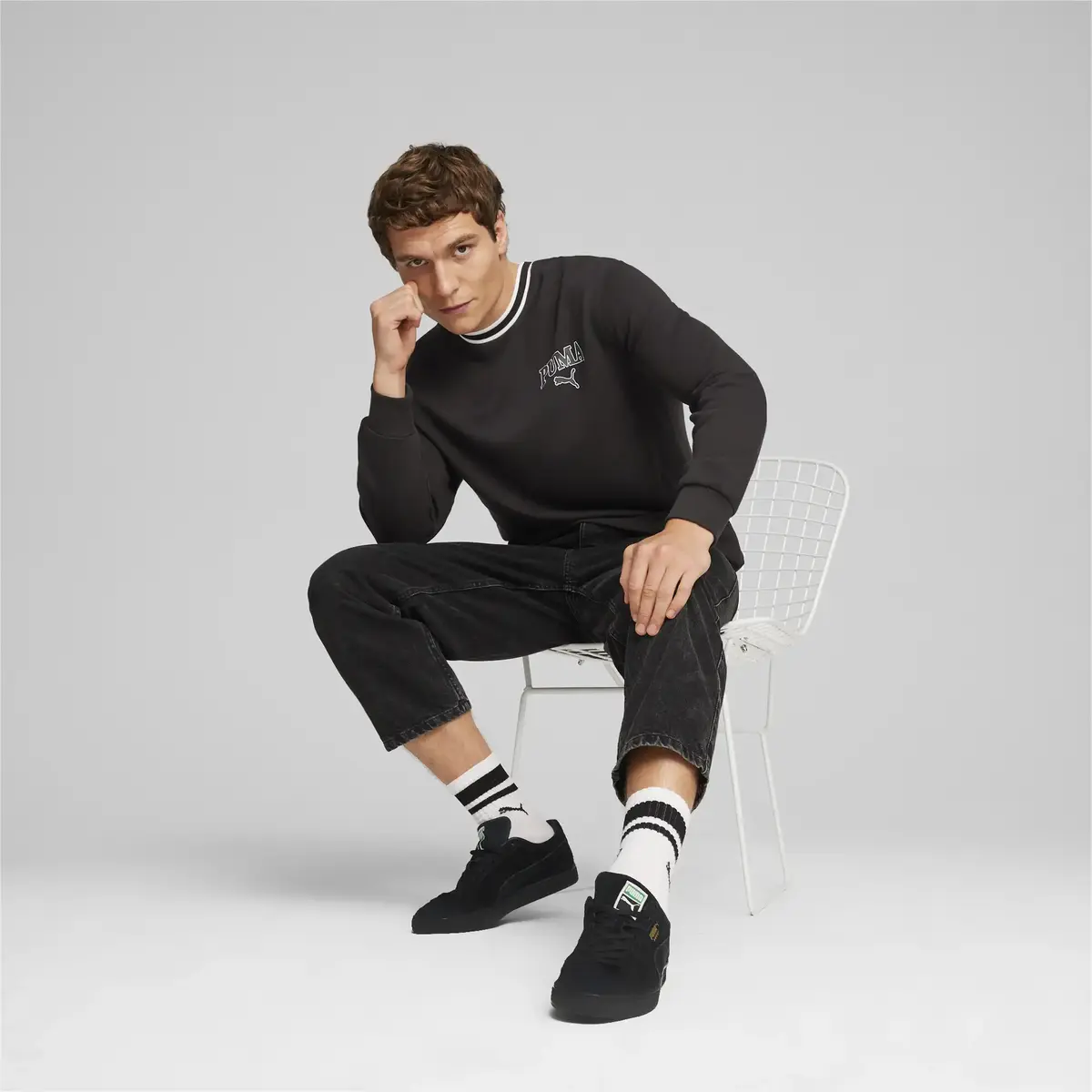 Puma SQUAD Crew TR Siyah Erkek Sweatshirt