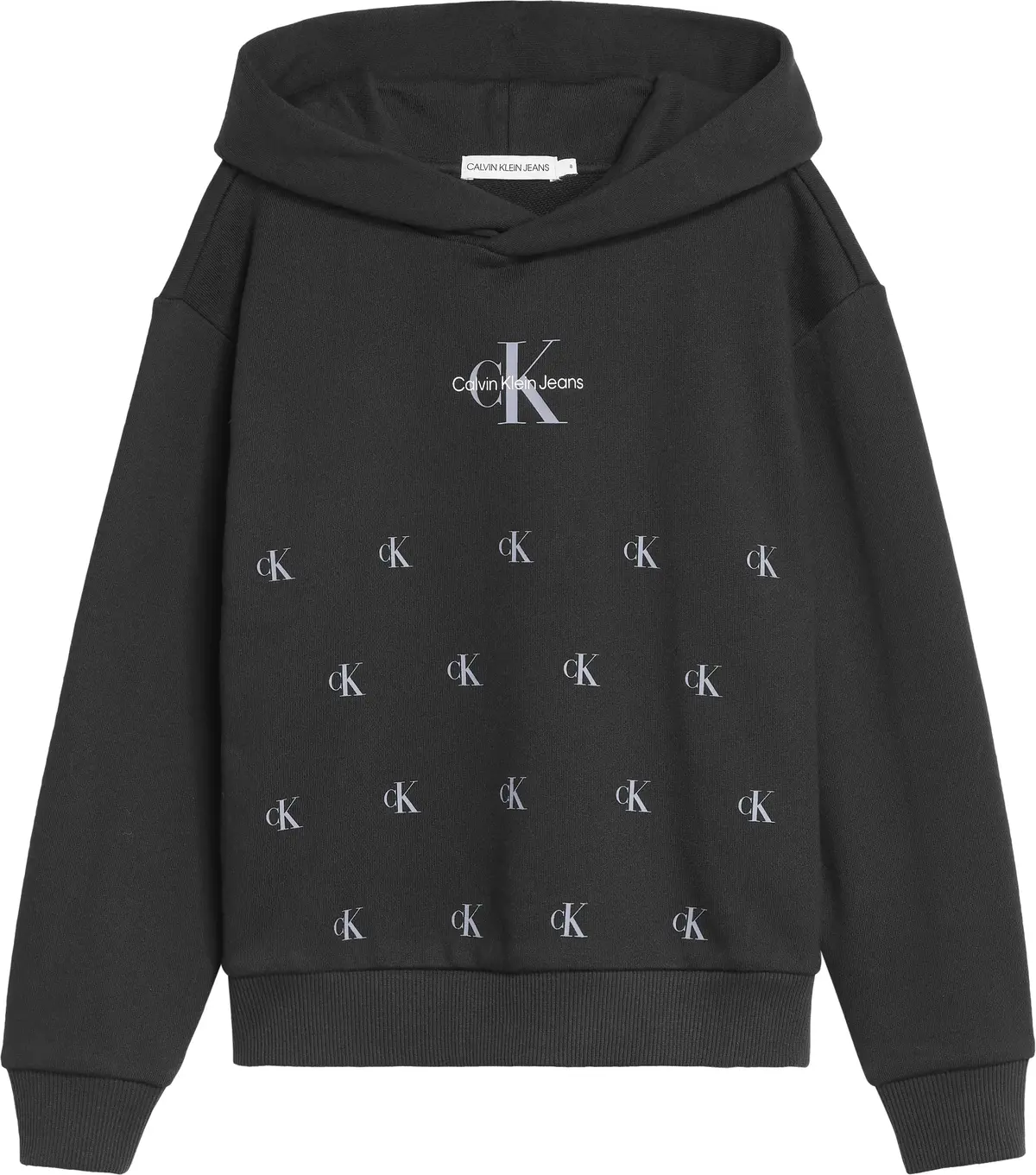 Calvin Klein REPEATED MONOGRAM RE Erkek Siyah Hoodie