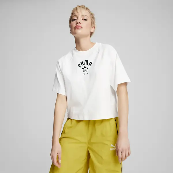 Puma CLASSICS Relaxed Tee Beyaz Kadın T-Shirt