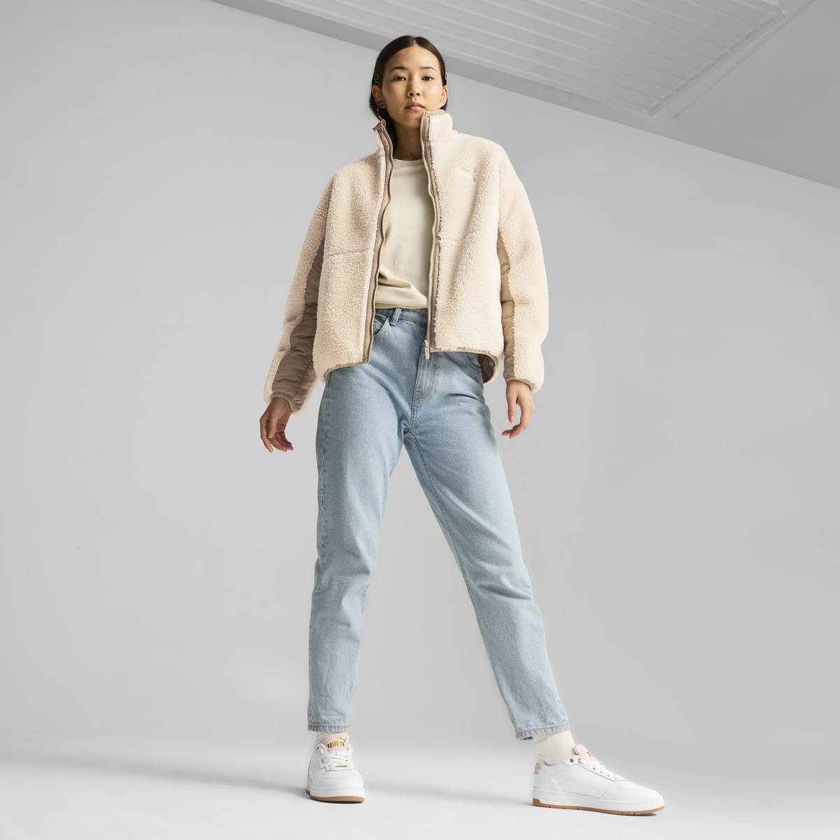 Puma Reversible Sherpa Jacket Bej Kadın Ceket