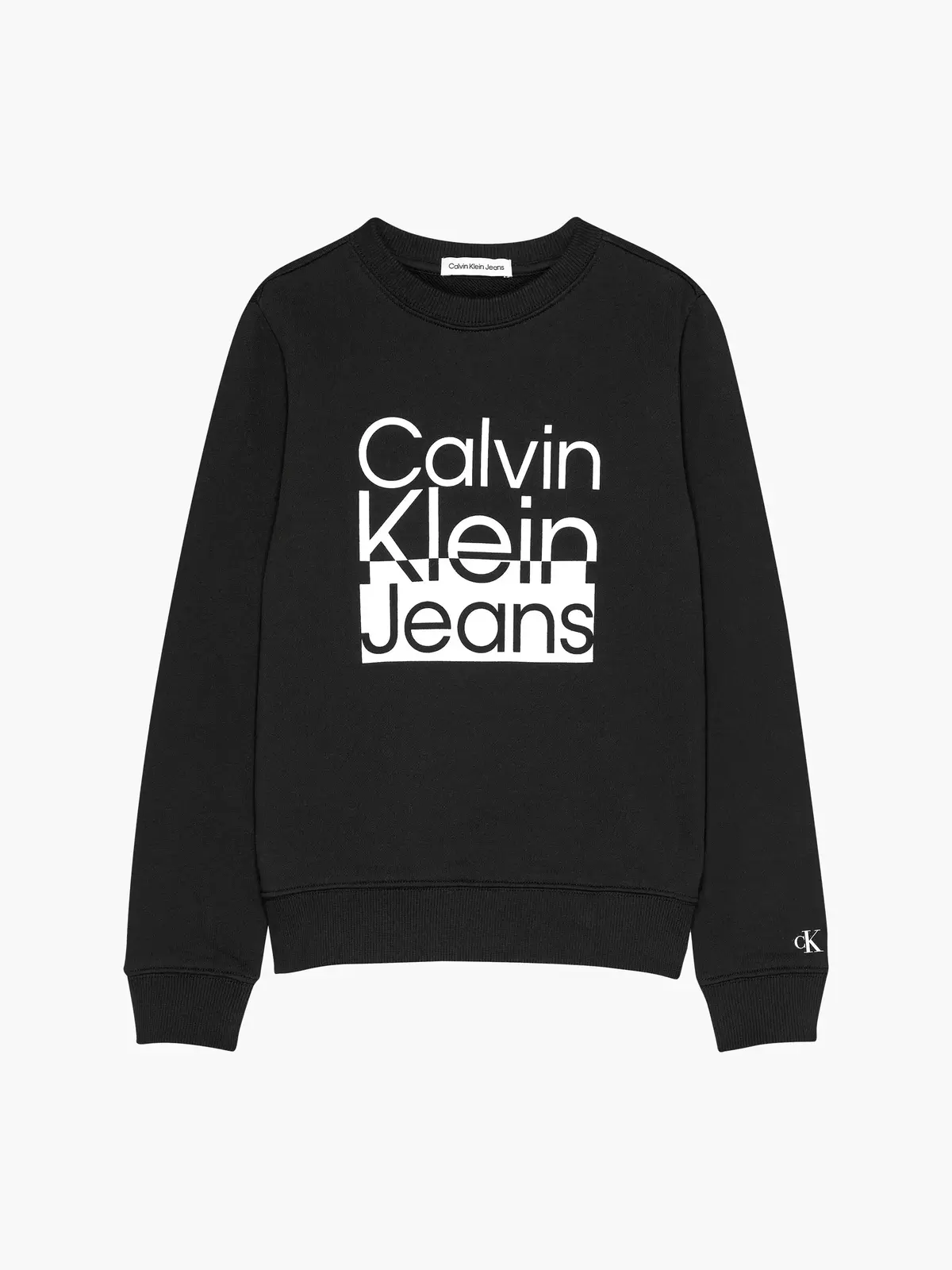 Calvin Klein BOX LOGO SWEATSHIRT Erkek Siyah Sweatshirt