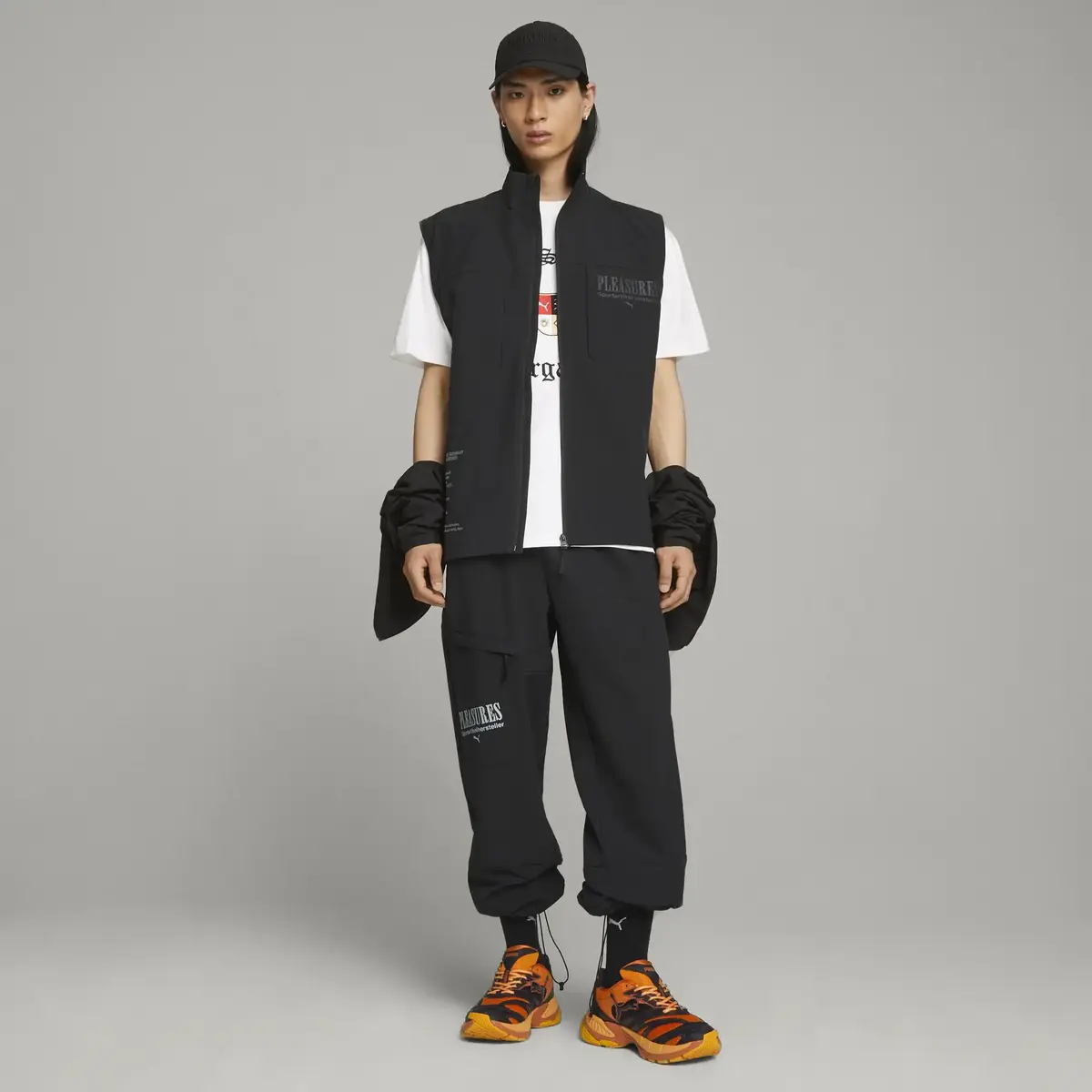 PUMA x PLEASURES Jacket Siyah Erkek Ceket
