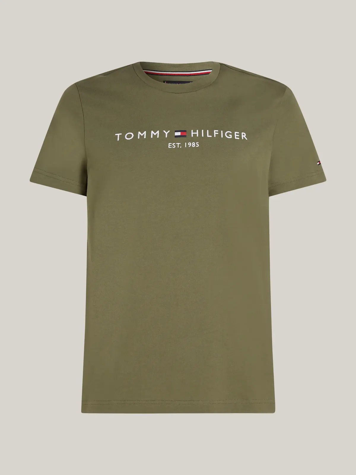Tommy Hilfiger TOMMY LOGO TEE Erkek Yeşil T-Shirt