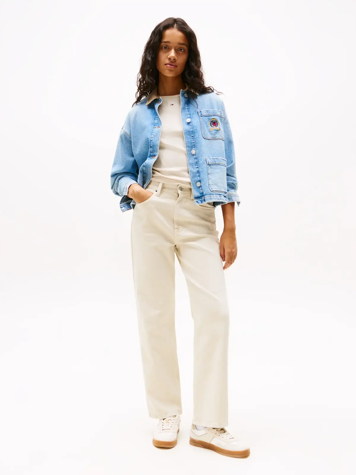 Tommy Hilfiger THE GREENWICH MIX ME, ACG Krem Kadın Spor Ayakkabı & Sneaker