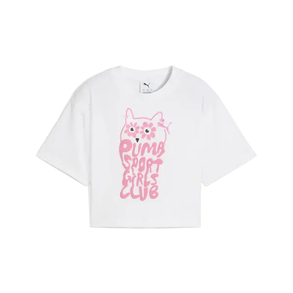 Puma Graphics Short Length Tee II Beyaz Kadın T-Shirt & Polo