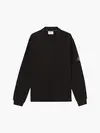 Calvin Klein MONOLOGO BADGE WAFFL Erkek Siyah Polo T-Shirt