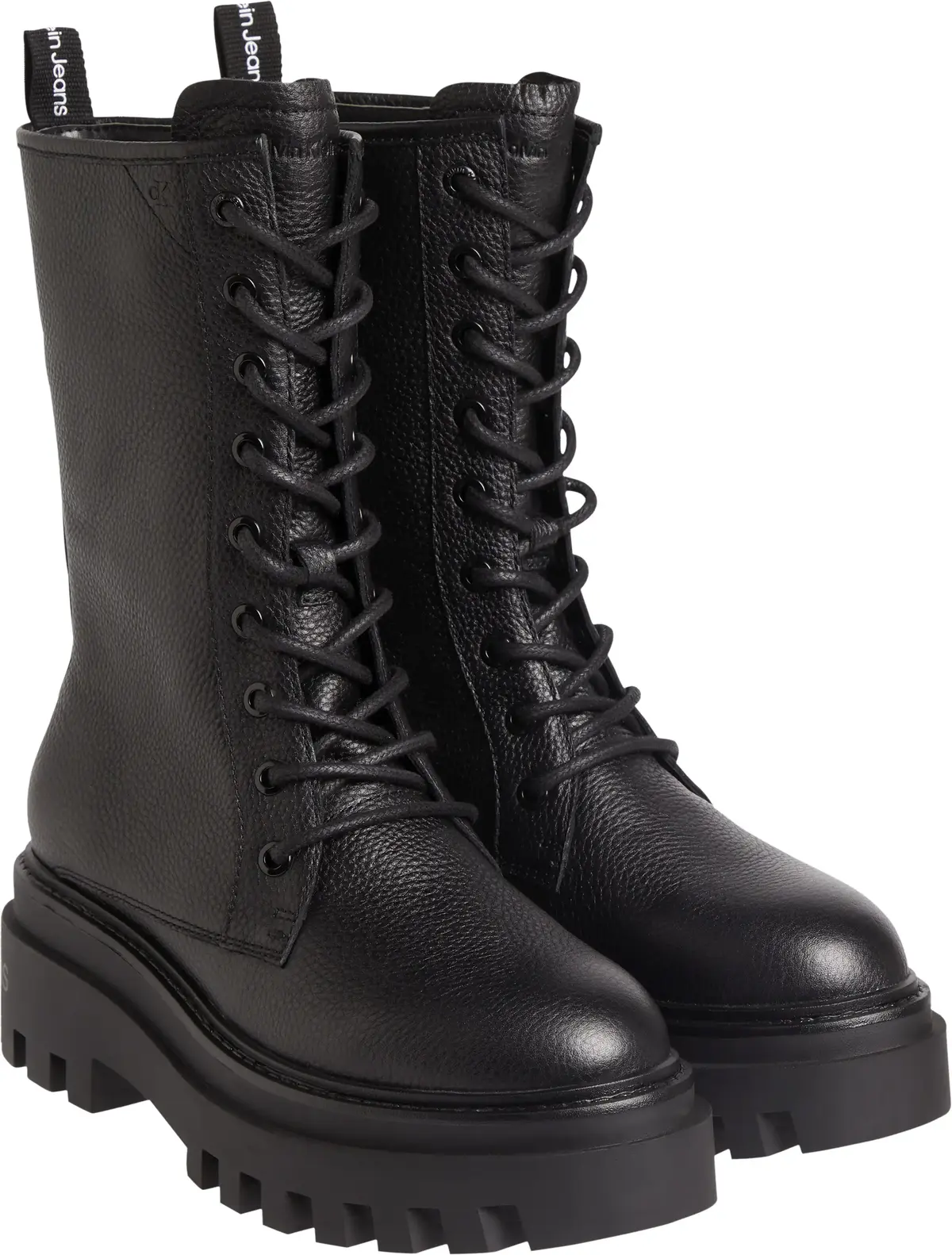 Calvin Klein FLATFORM MID LACEUP Kadın Siyah Bot