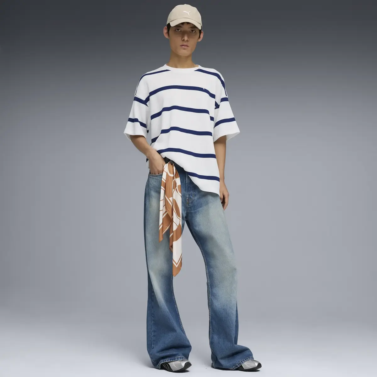 Puma SELECT Essentials Waffle Tee Beyaz Erkek T-Shirt