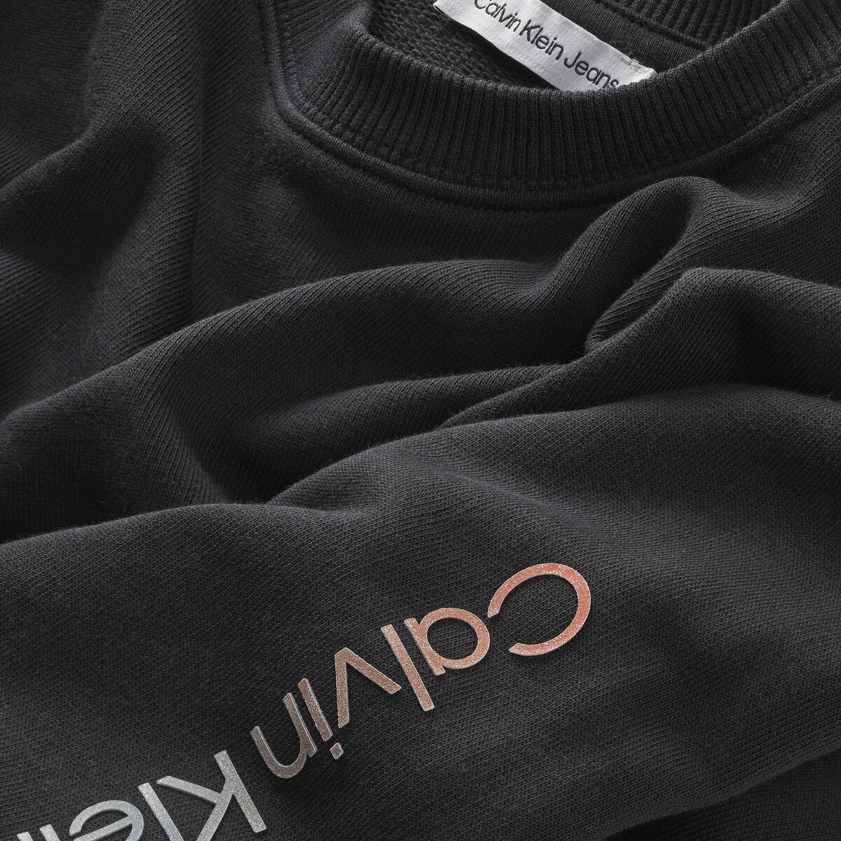 Calvin Klein GRADIENT INSTITUTION Erkek Siyah Sweatshirt