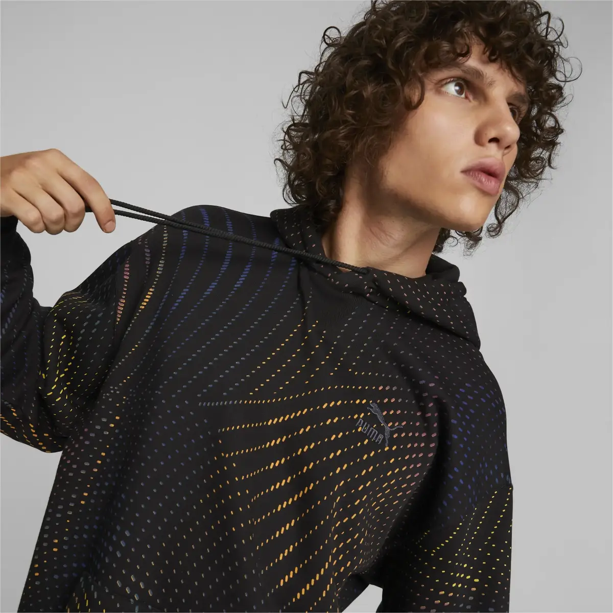 Puma SWxP AOP Hoodie Siyah Erkek Sweatshirt