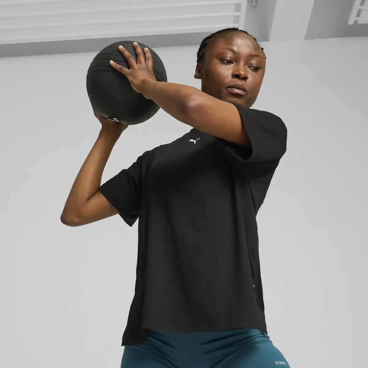 Puma CLOUDSPUN TEE - REG Siyah Kadın T-Shirt