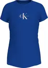 Calvin Klein MICRO MONOGRAM TOP, C66 Mavi Kadın T-Shirt & Polo