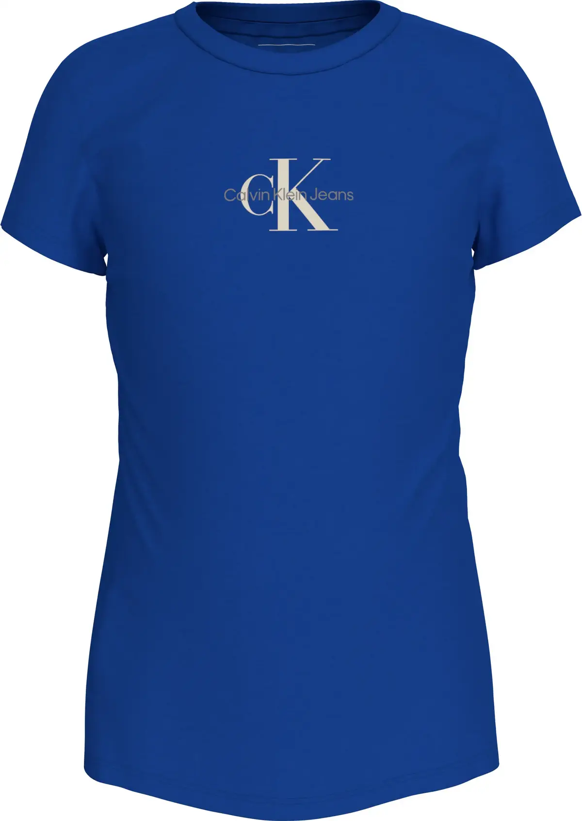 Calvin Klein MICRO MONOGRAM TOP, C66 Mavi Kadın T-Shirt & Polo