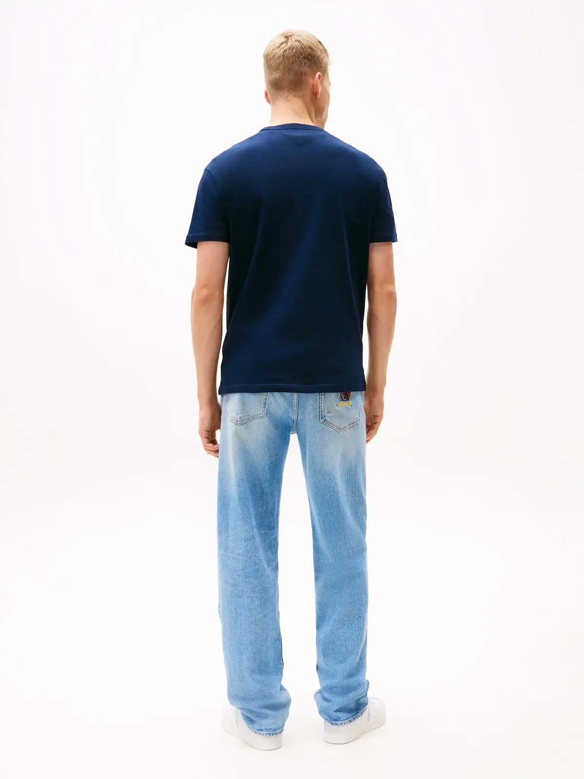 Tommy Hilfiger TJM REG BADGE TEE EX, C1G Lacivert Erkek T-Shirt & Polo