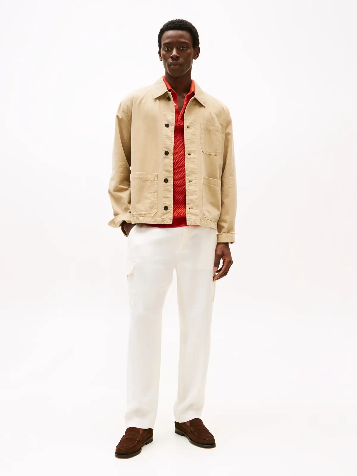 Tommy Hilfiger GARMENT DYE CHORE JA, RBT Bej Erkek Ceket