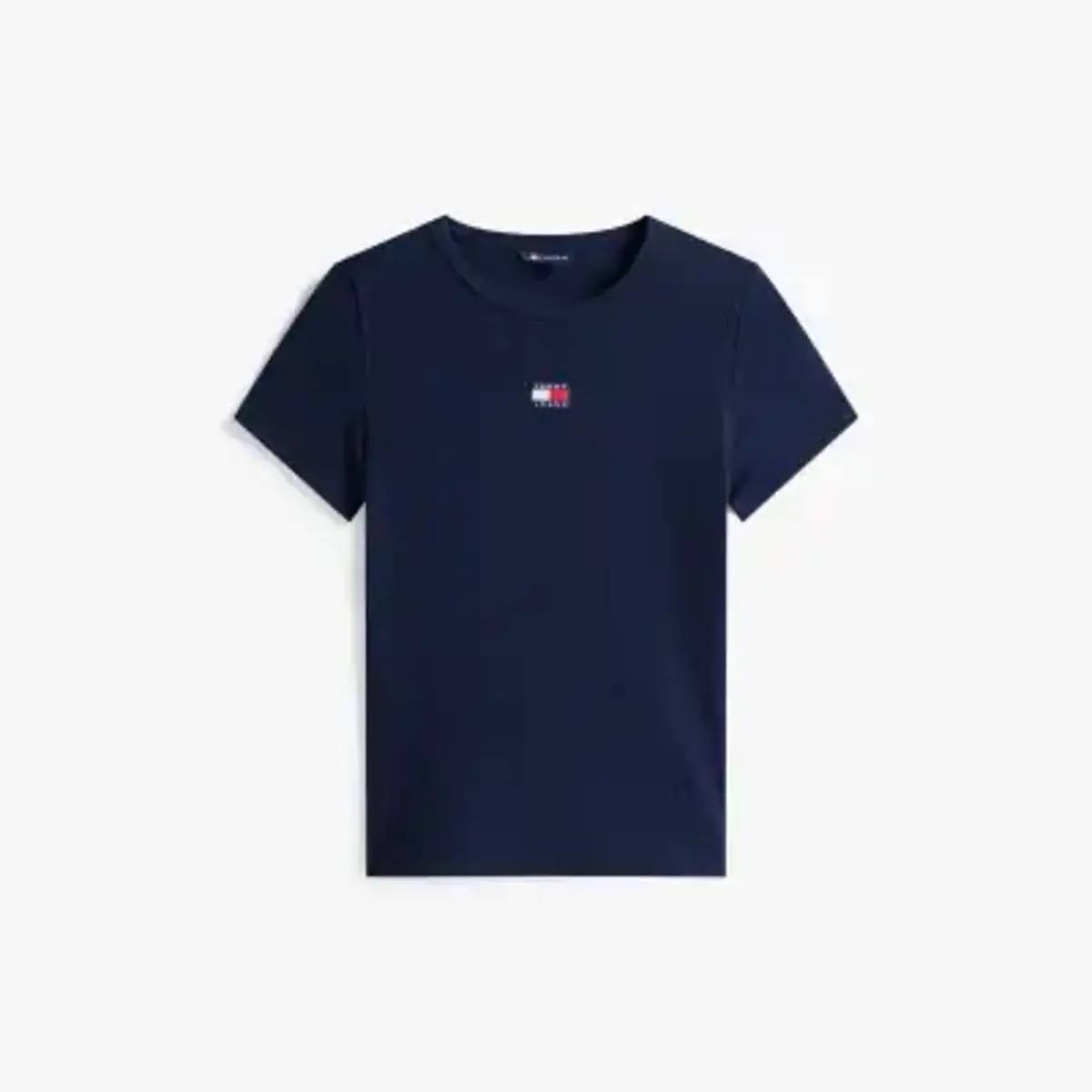 Tommy Hilfiger TJW SLIM BADGE RIB T, C1G Lacivert Kadın T-Shirt & Polo