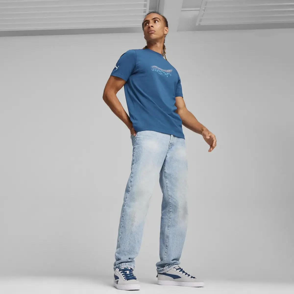 PUMA MAPF1 ESS Car Graphic Tee Yeşil Erkek T-Shirt